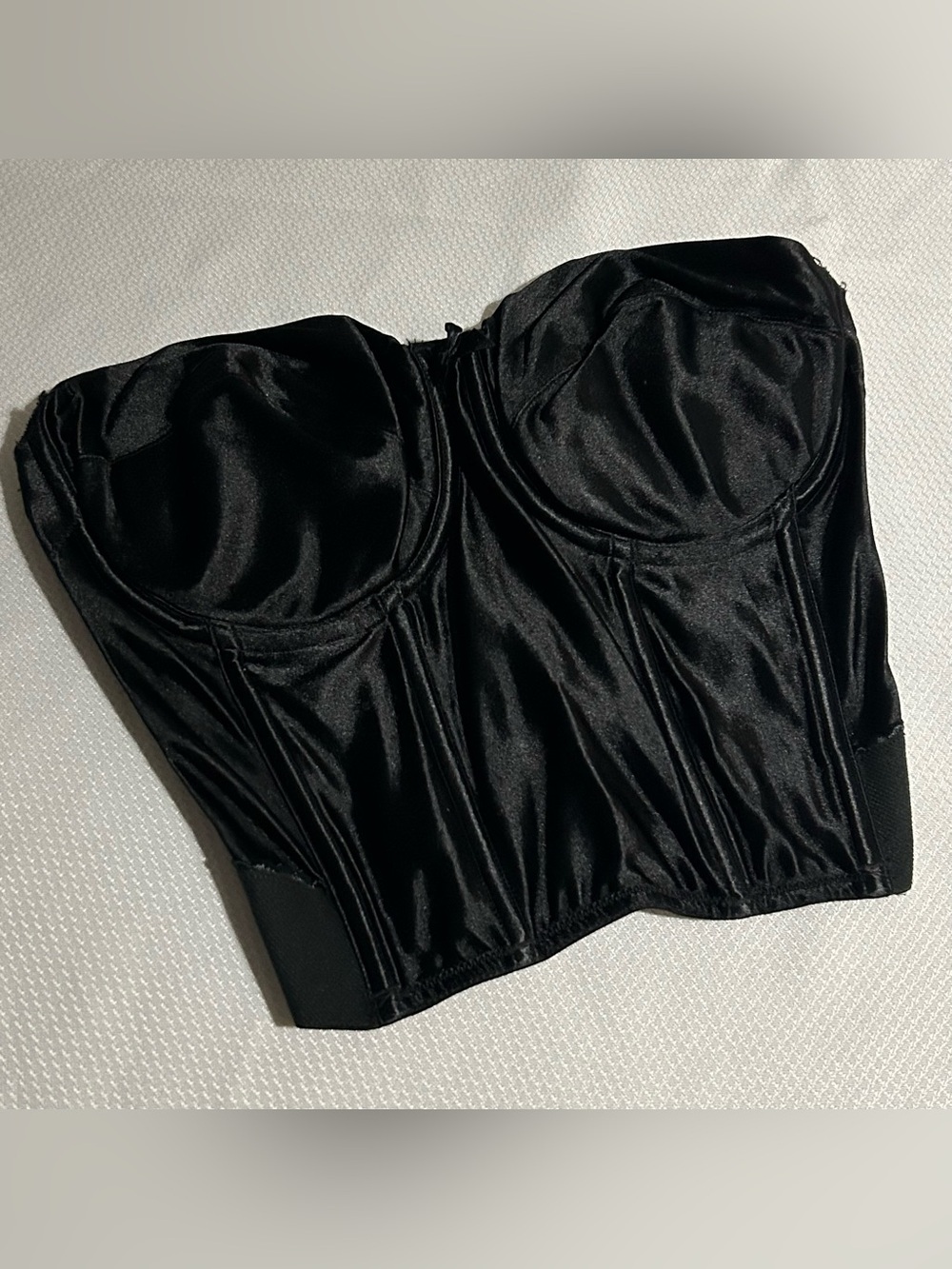 Victoria's Secret Black Strapless Longline Bustier